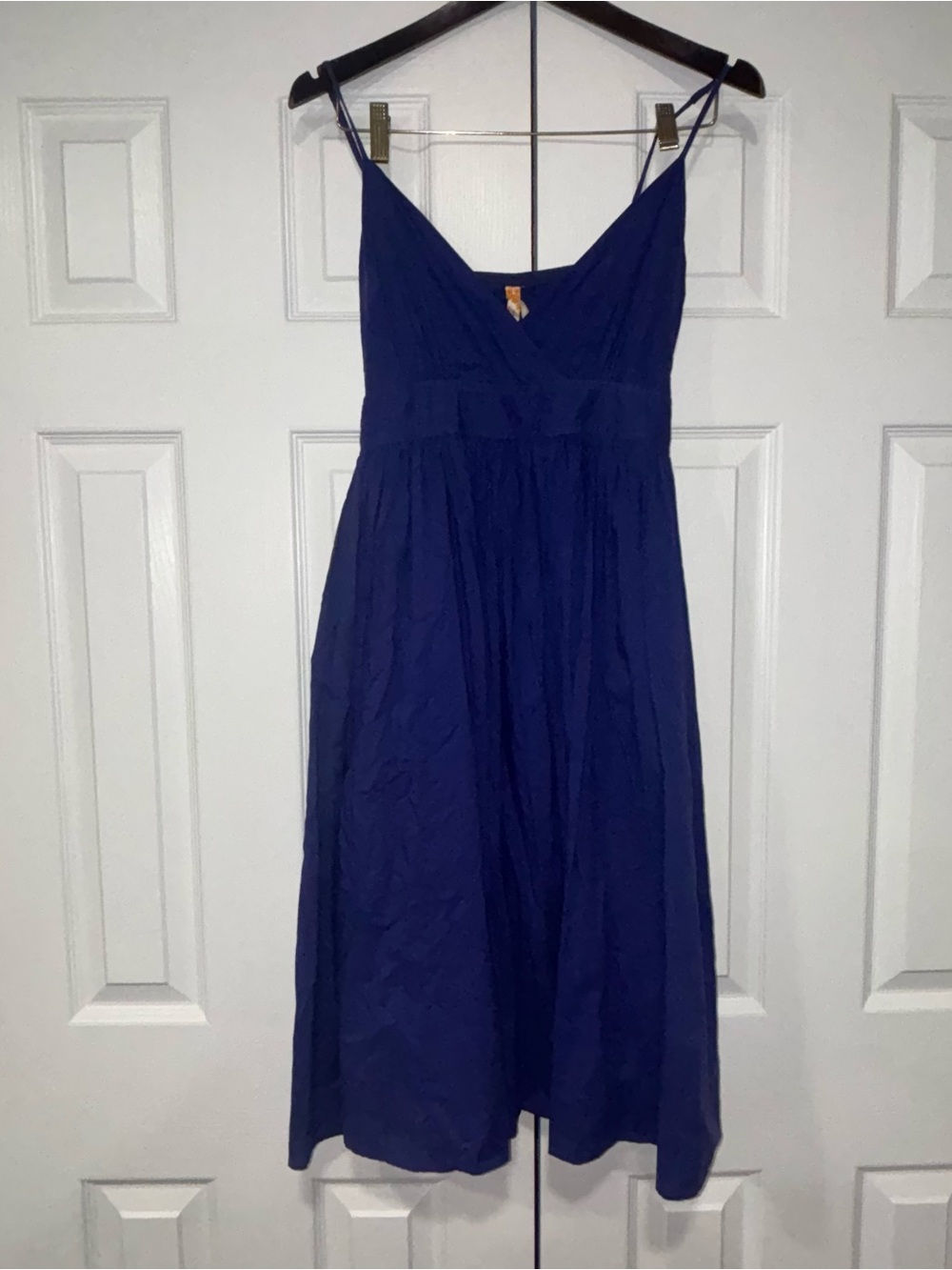 NWT Anthropologie Maeve Women's Spaghetti Strap Midi Dress in Deep Blue Size 12